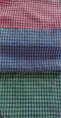 Indigo checks fabric